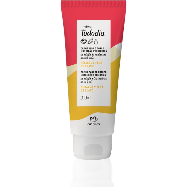 Creme Desodorante Nutritivo para o Corpo Tododia Pêssego e Flor de Cravo 100 ml