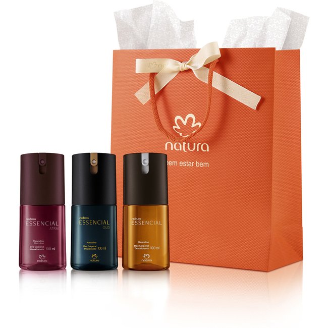 Presente Natura Essencial Trio de Desodorantes Masculino (3 unidades)
