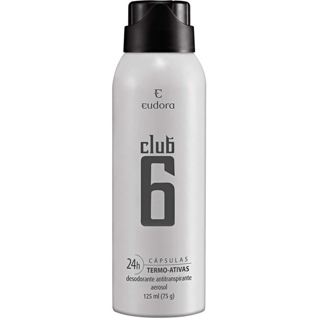 Club 6 Desodorante Antitranspirante Aerossol Masculino 125ml