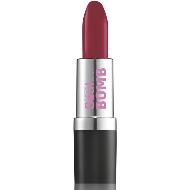 Batom Soul Kiss Me Bomb Semimate Vermelho Escandaloso 3,5g