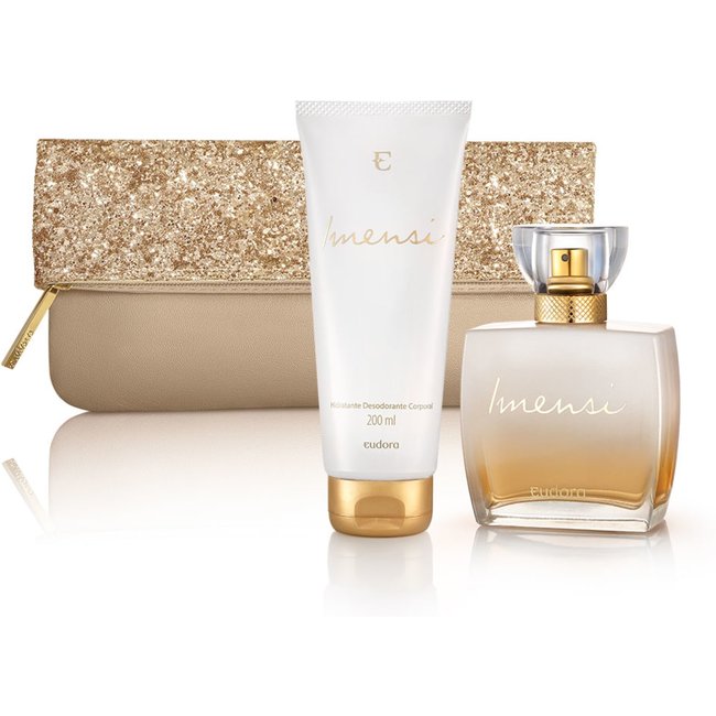 Kit Imensi Colônia Desodorante + Hidratante Desodorante + Clutch