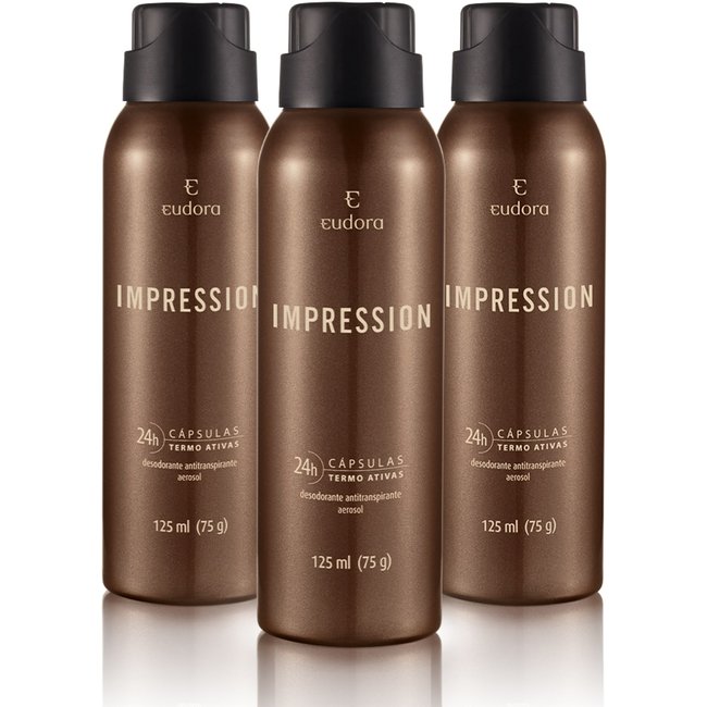 Combo Eudora: Desodorante Antitranspirante Aerossol Impression