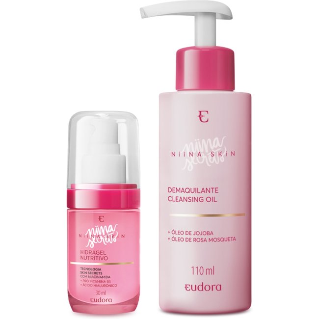 Combo Niina Skin: Hidragel Nutritivo 30ml + Demaquilante 100ml