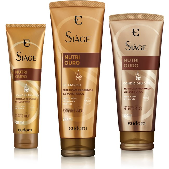 Combo Tratamento Capilar Siàge Nutri Ouro (3 itens)