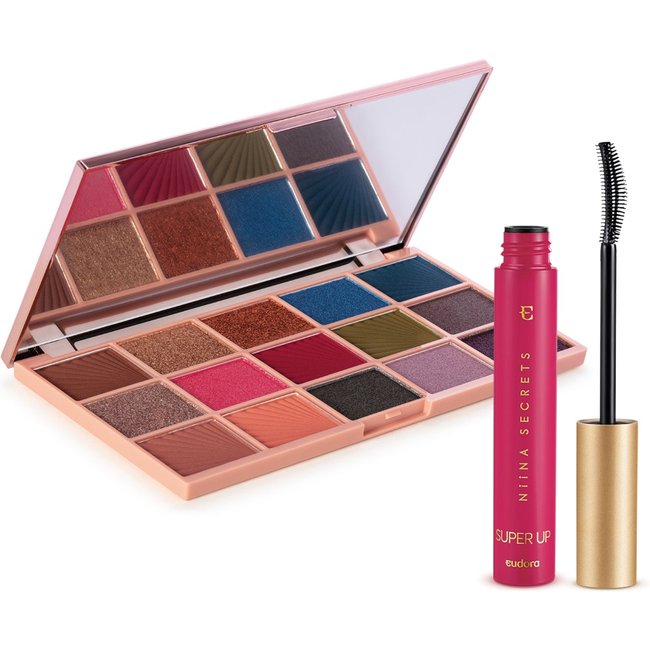 Combo Niina Secrets: Palette de Sombras Crystal + Máscara para Cílios Super Up