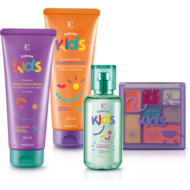 Combo Eudora Kids Imaginação e Poder Colorido (4 itens)