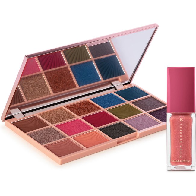 Combo Niina Secrets Crystal: Palette de Sombras + Gloss Rubi