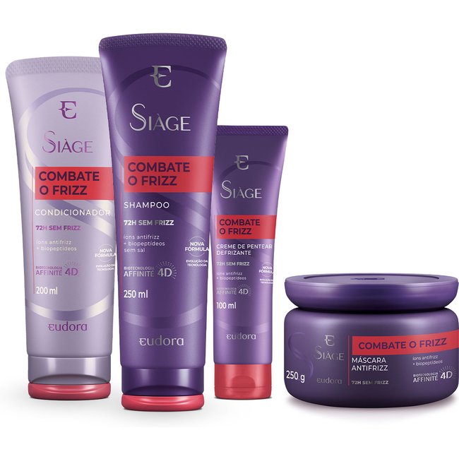 Combo Para Cabelos Siàge Combate o Frizz (4 itens)