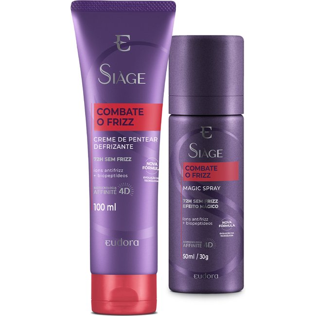Combo Siàge Combate o Frizz: Leave-In 100ml + Magic Spray 50ml