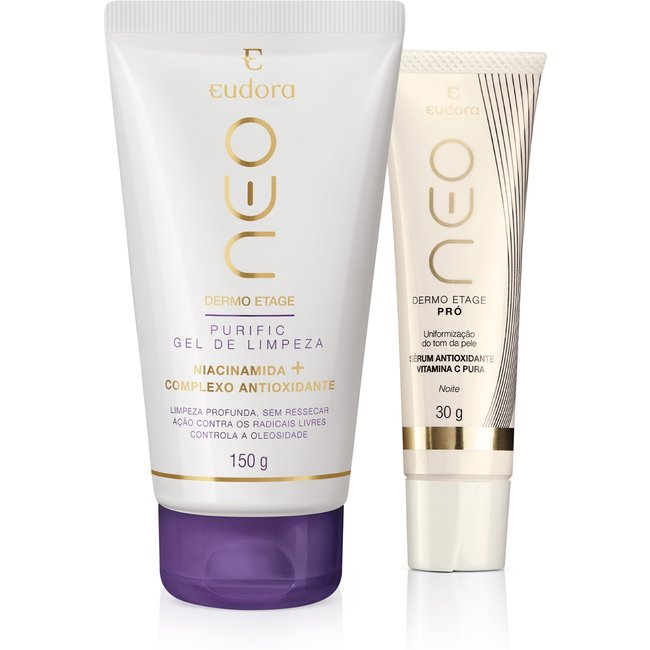 Combo Dermo Etage: Gel de Limpeza Facial Antioxidante 150g + Sérum Antioxidante Vitamina C 30g