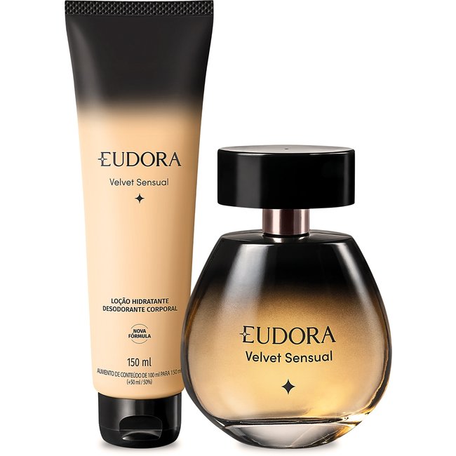Combo Eudora Velvet Sensual: Desodorante Colônia 100ml + Loção Corporal 150ml