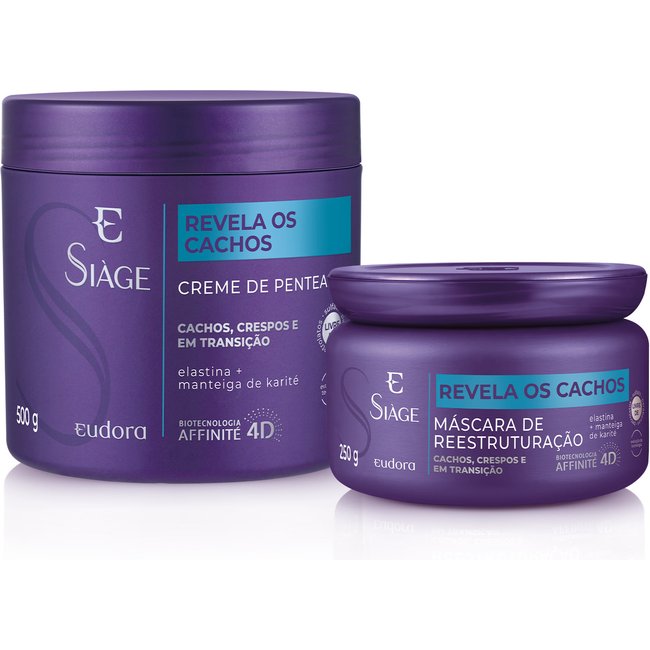 Combo Siàge Revela Os Cachos: Creme Para Pentear 500g + Máscara Capilar 250g