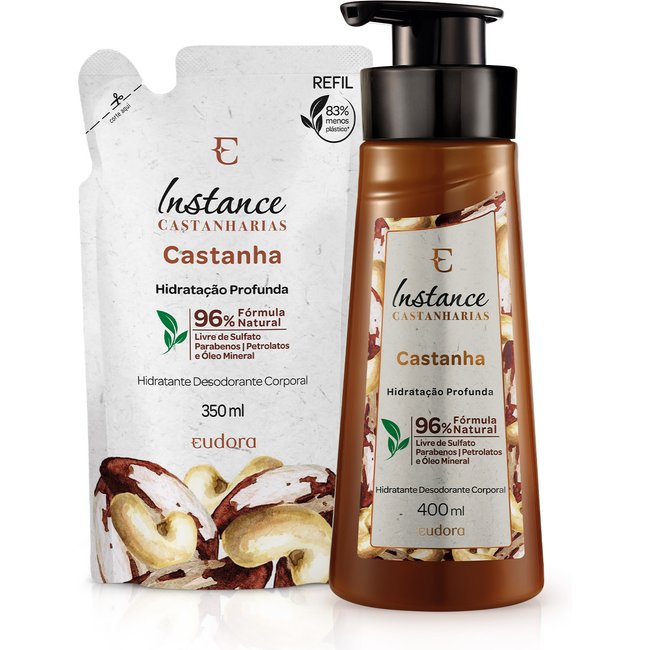 Combo Instance Baunilha: Loção Corporal 400ml + Refil 350ml