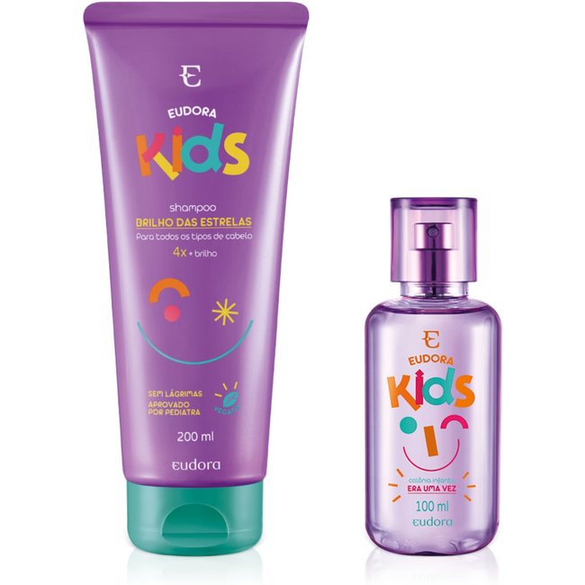 Combo Eudora Kids Era Uma Vez: Colônia Infantil 100ml + Shampoo 200ml
