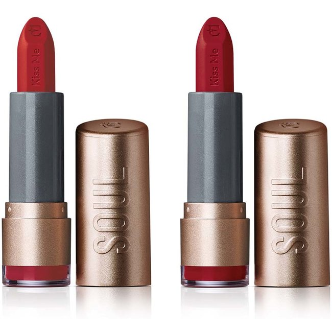 Combo Eudora Soul Kiss Me: Batom Hidratante Vermelho Entardecer 3,7g + Batom Hidratante Laranja Pôr Do Sol 3,7g