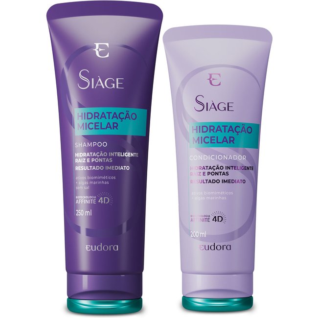 Combo Siàge Hidratação Micelar: Shampoo 250ml + Condicionador 200ml