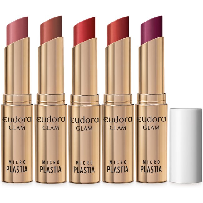Combo Batom Eudora Glam Microplastia (5 itens)