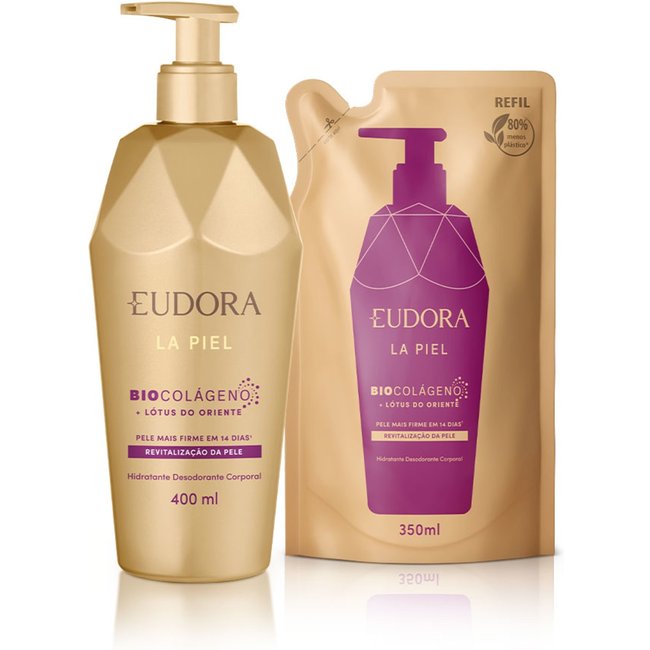 Combo La Piel Lótus do Oriente: Hidratante Desodorante Corporal 400ml + Refil Hidratante Desodorante Corporal 350ml