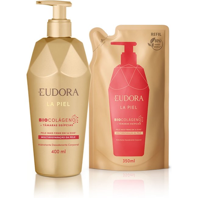 Combo La Piel Tâmaras Egípcias: Hidratante Desodorante Corporal 400ml + Refil Hidratante Desodorante Corporal 350ml