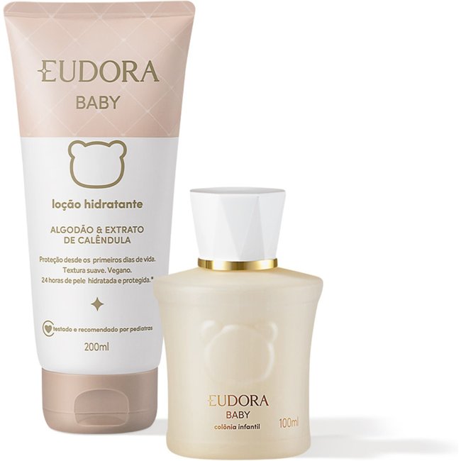 Combo Eudora Baby: Água de Colônia 100ml + Loção Hidratante 200ml