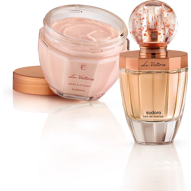 Combo La Victorie: Eau de Parfum 75ml + Creme Acetinado Hidratante Desodorante 250g