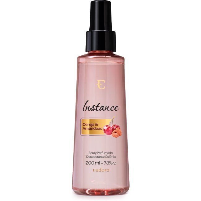 Spray Perfumado Desodorante Colônia Instance Cereja e Amêndoas 200ml
