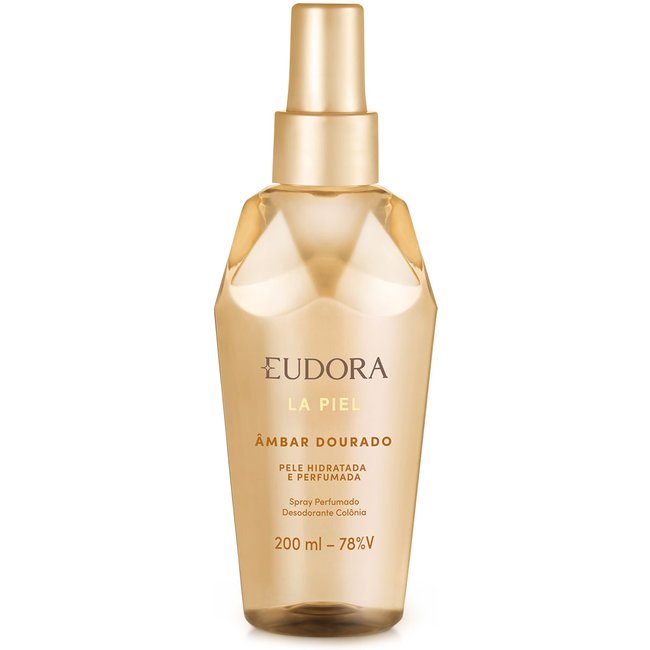 Spray Perfumado Desodorante Colônia La Piel Âmbar Dourado 200ml