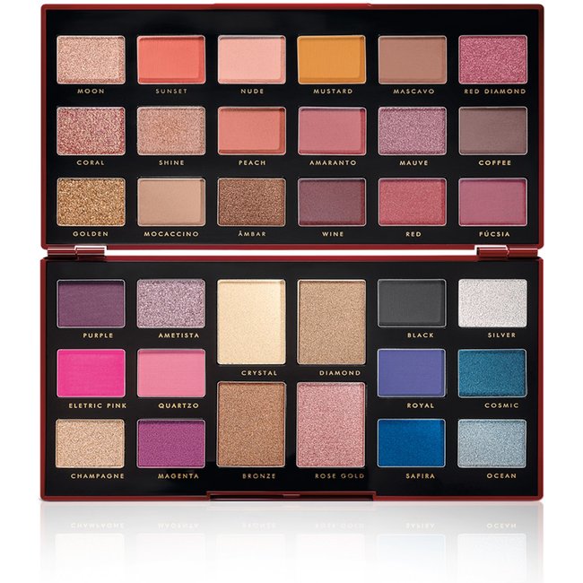 Eudora Glam Palette Multifuncional Red Diamond - Paleta de Maquiagem 30g