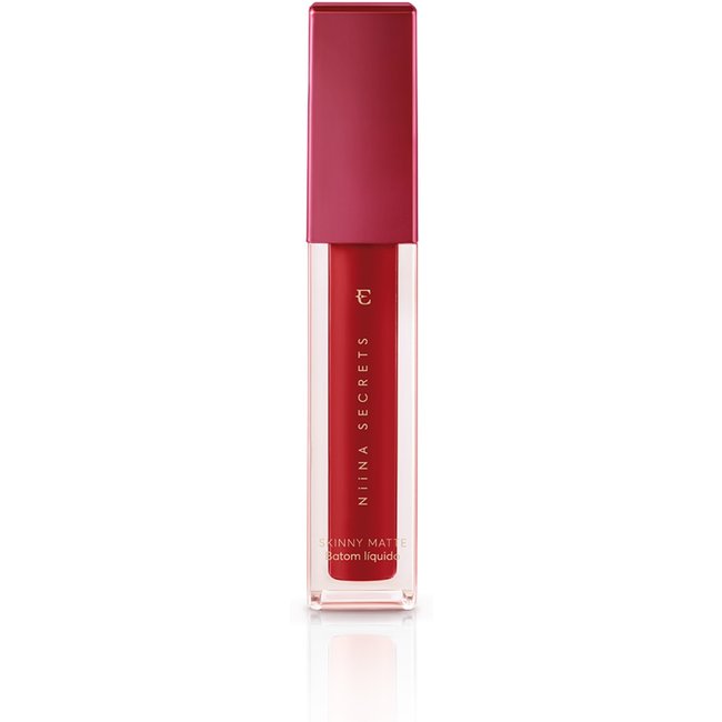 Batom Líquido Niina Secrets Skinny Matte Vermelho Hibisco 4ml