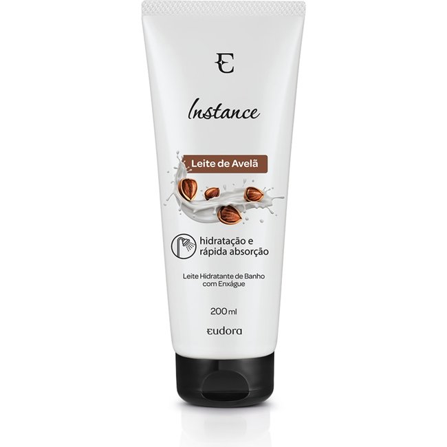 Hidratante Corporal de Banho com Enxágue Instance Leite de Avelã, 200 ml