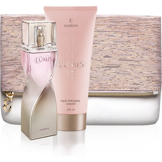 Kit Lúmis Colônia Desodorante + Hidratante Desodorante + Clutch