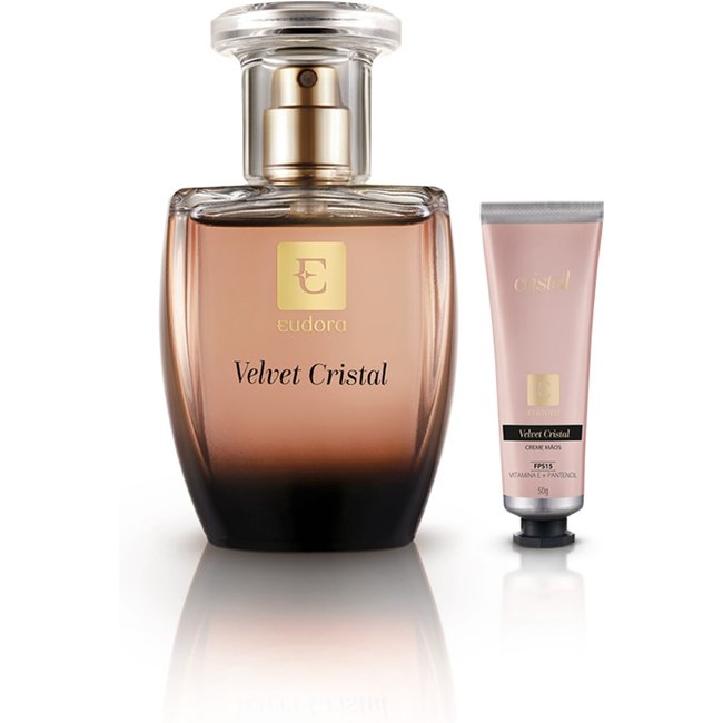 Kit Velvet Cristal Colônia Desodorante + Creme Mãos