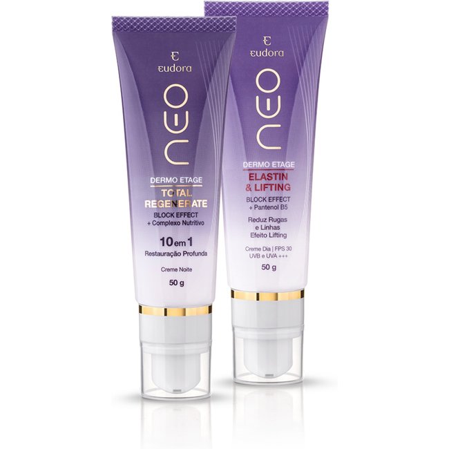 Kit Neo Dermo Etage Creme Noturno Regenerate + Elastin e Lifiting