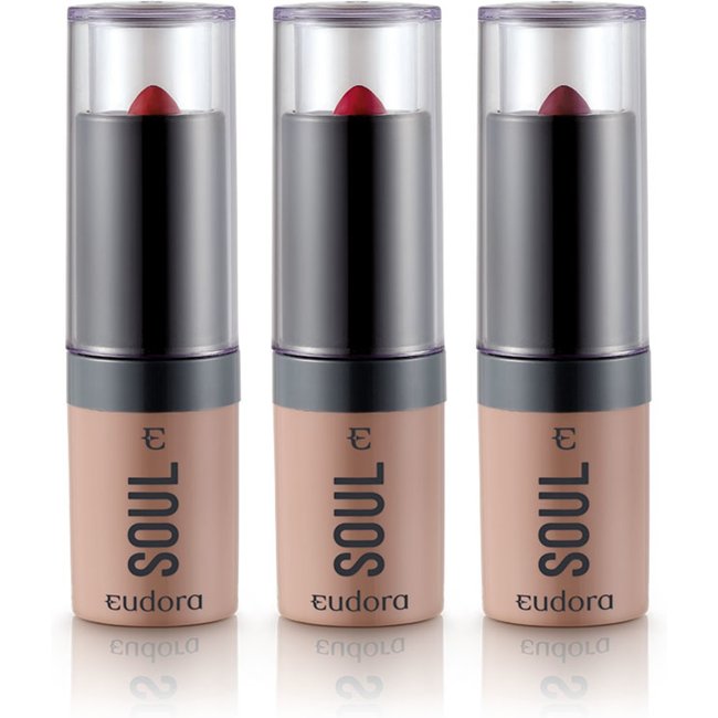 Kit 3 Balms Soul Kiss Me Uva Tropical + Morango Verão + Melancia Fresh