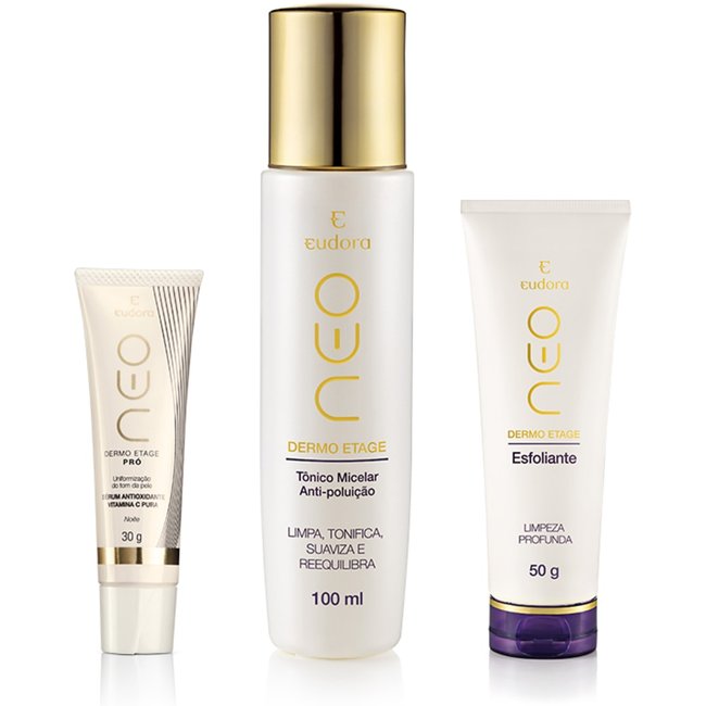 Kit Neo Solução Micelar + Vitamina C + Esfoliante