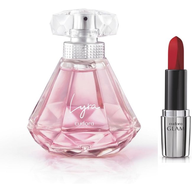 Kit Lyra Colônia Desodorante + Batom Glam Lyra Vermelho