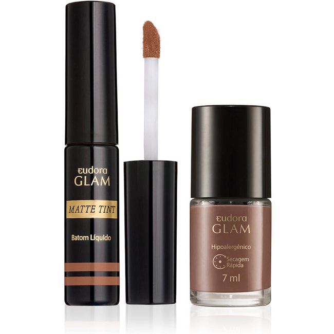 Kit Batom Matte Tint Nude Clássico + Esmalte Nude Essencial