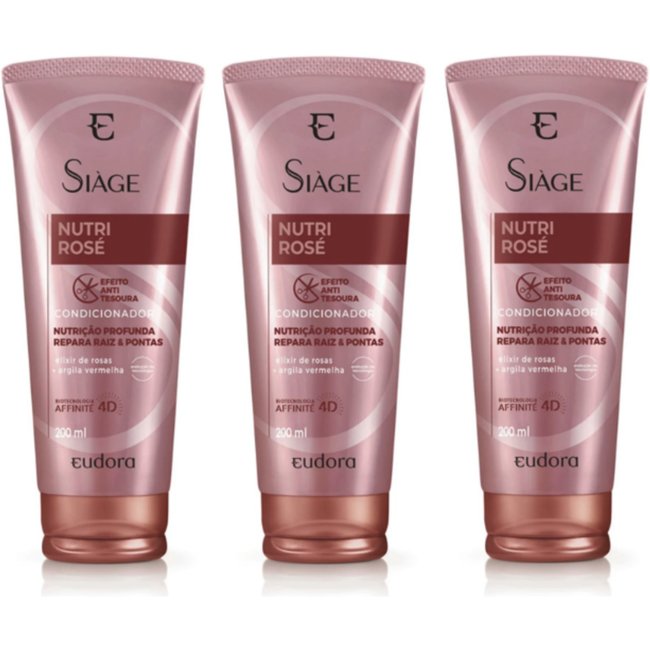 Kit Siàge Nutri Rosé Condicionador 3 Unidades