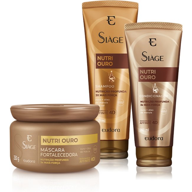 Kit Siàge Nutri Ouro Shampoo + Condicionador + Máscara
