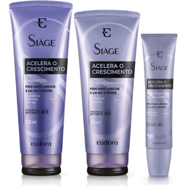 Kit Siàge Acelera O Crescimento Shampoo + Condicionador + Tônico