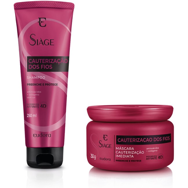 Kit Siàge Cauterização dos Fios Shampoo + Máscara
