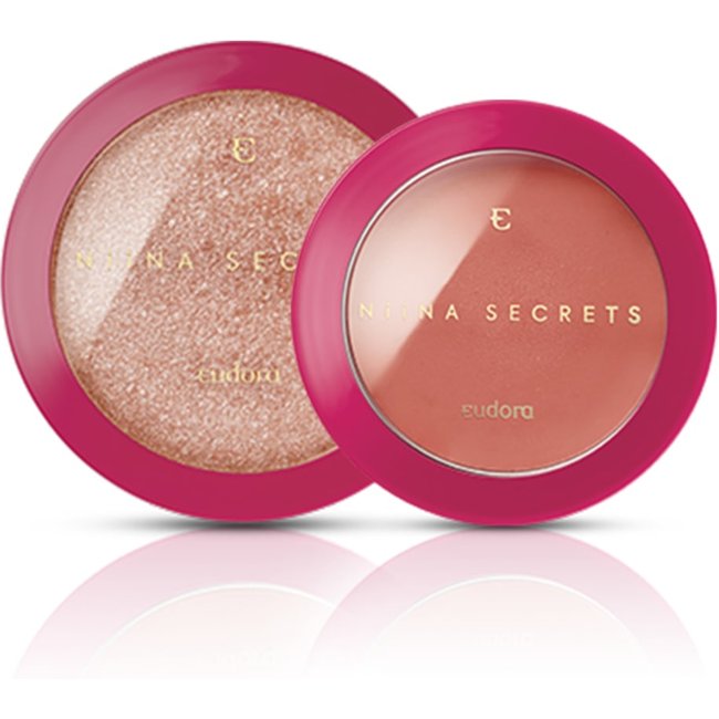 Kit Niina Iluminador Rosé + Blush Pêssego Secreto