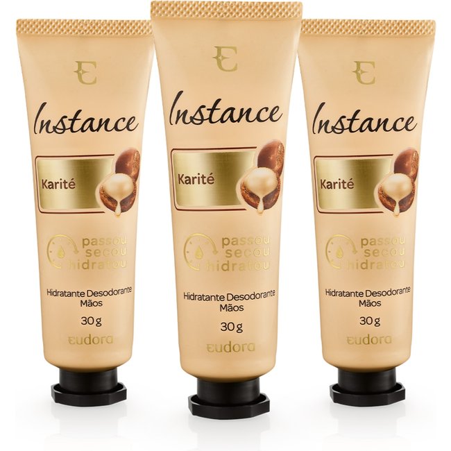 Combo Eudora: Creme para Mãos Instance Karité (3 itens)