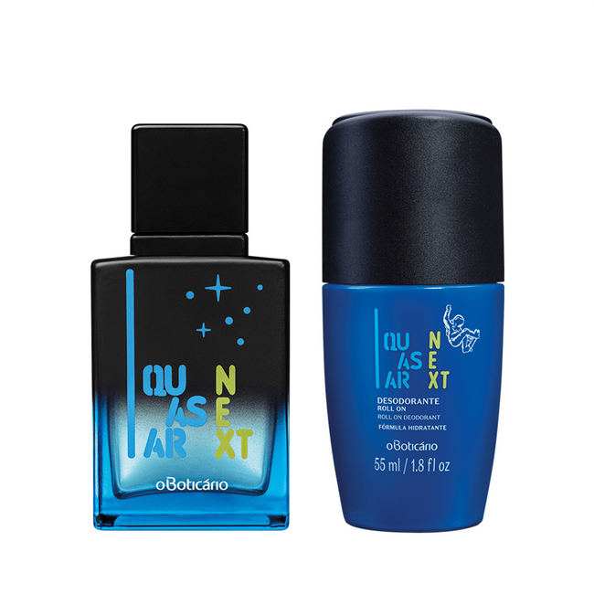 Combo Quasar Next: Colônia 50ml + Desodorante Roll On 55ml