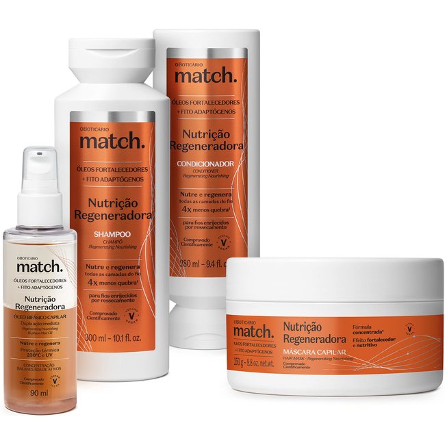 Combo Match Nutrição Regeneradora (4 itens)