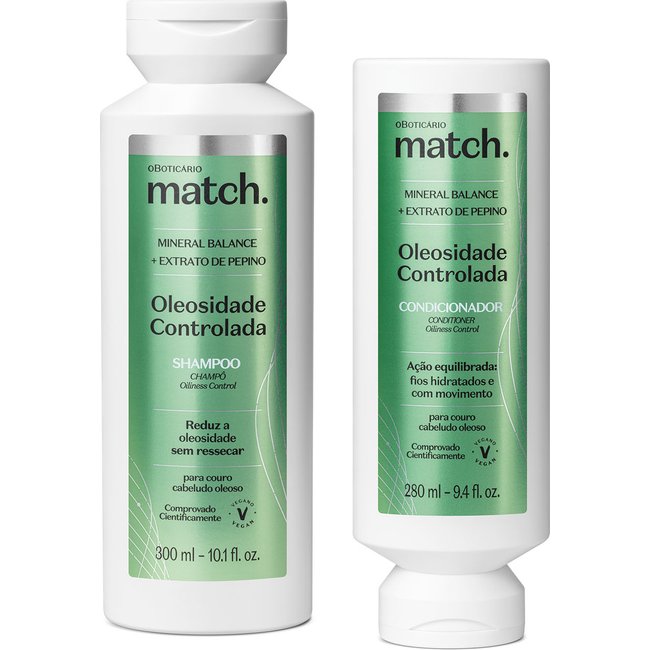 Combo Match Oleosidade Controlada: Shampoo 300ml + Condicionador 280ml
