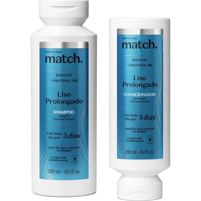 Combo Match Liso Prolongado: Shampoo 300ml + Condicionador 280ml