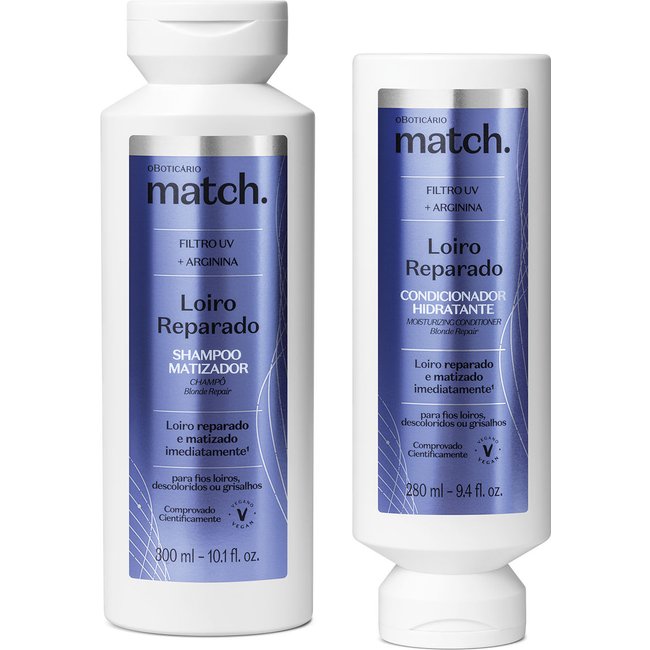 Combo Match Loiro Reparado: Shampoo 300ml + Condicionador 280ml