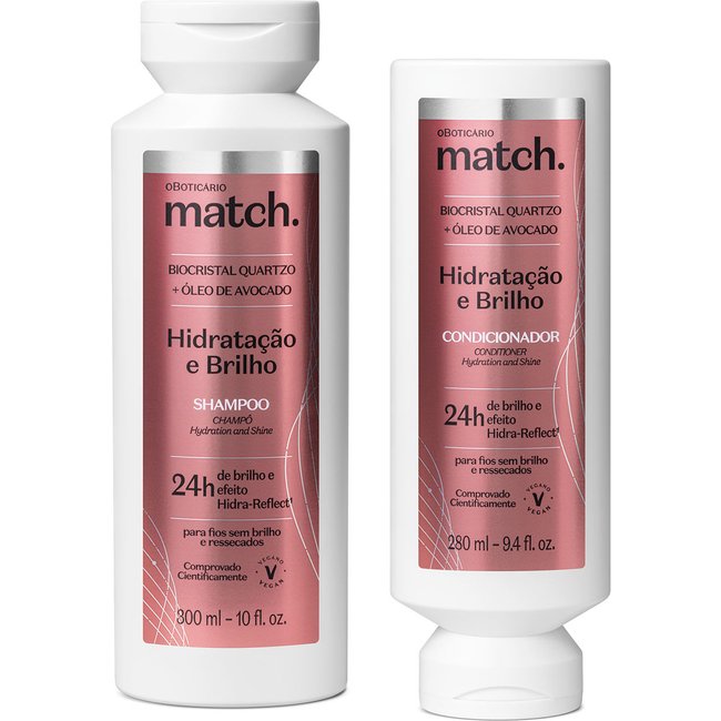 Combo Match Hidratação e Brilho: Shampoo Loiro 300ml + Condicionador 280ml