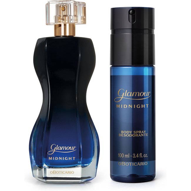 Combo Glamour Midnight: Desodorante Colônia 75ml + Body Spray 100ml